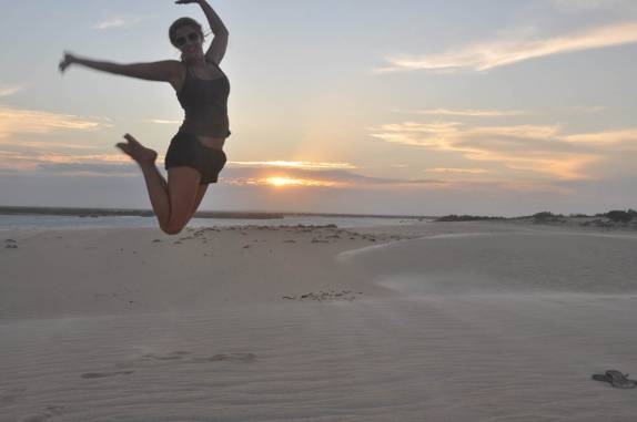 Pôr-do-sol nas dunas de Galos, região de Galinhos - RN